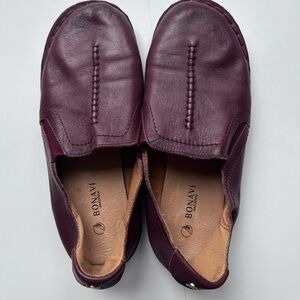 Bonavi antistress  Burgundy Leather Slip-On Shoes size 38